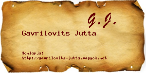 Gavrilovits Jutta névjegykártya